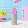 image:imageSwell Glass Original Water Bottle With Straw 18oz Chambray Borosilicate Glass Bottle With Collapsible Glass Straw And Silicone Sleeve Zero Plastic Leakproof BPA FreeLunar Grey