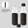 image:imageSwell Glass Original Water Bottle With Straw 18oz Chambray Borosilicate Glass Bottle With Collapsible Glass Straw And Silicone Sleeve Zero Plastic Leakproof BPA FreeOnyx