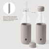 image:imageSwell Glass Original Water Bottle With Straw 18oz Chambray Borosilicate Glass Bottle With Collapsible Glass Straw And Silicone Sleeve Zero Plastic Leakproof BPA FreeLunar Grey