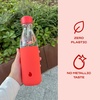image:imageSwell Glass Original Water Bottle With Straw 18oz Chambray Borosilicate Glass Bottle With Collapsible Glass Straw And Silicone Sleeve Zero Plastic Leakproof BPA FreeRadiant Coral