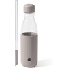 image:imageSwell Glass Original Water Bottle With Straw 18oz Chambray Borosilicate Glass Bottle With Collapsible Glass Straw And Silicone Sleeve Zero Plastic Leakproof BPA FreeLunar Grey