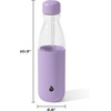 image:imageSwell Glass Original Water Bottle With Straw 18oz Chambray Borosilicate Glass Bottle With Collapsible Glass Straw And Silicone Sleeve Zero Plastic Leakproof BPA FreeLilac
