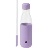 image:imageSwell Glass Original Water Bottle With Straw 18oz Chambray Borosilicate Glass Bottle With Collapsible Glass Straw And Silicone Sleeve Zero Plastic Leakproof BPA FreeLilac