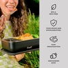 image:imageSwell Stainless Steel Bento Box Onyx Fits One Large Entree Or Small Entree And Snack Includes Removable Divider Leakproof Easy to Clean Dishwasher SafeOnyx
