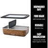 image:imageSwell Stainless Steel Bento Box Onyx Fits One Large Entree Or Small Entree And Snack Includes Removable Divider Leakproof Easy to Clean Dishwasher SafeTeakwood
