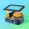 image:imageSwell Stainless Steel Bento Box Onyx Fits One Large Entree Or Small Entree And Snack Includes Removable Divider Leakproof Easy to Clean Dishwasher SafeAzurite Marble