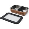 image:imageSwell Stainless Steel Bento Box Onyx Fits One Large Entree Or Small Entree And Snack Includes Removable Divider Leakproof Easy to Clean Dishwasher SafeTeakwood