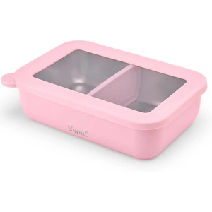 image:imageSwell Stainless Steel Bento Box Onyx Fits One Large Entree Or Small Entree And Snack Includes Removable Divider Leakproof Easy to Clean Dishwasher SafePeony