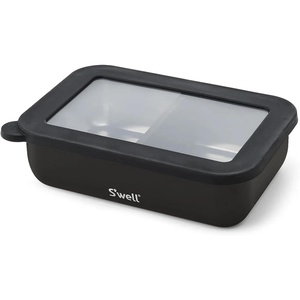 image:imageSwell Stainless Steel Bento Box Onyx Fits One Large Entree Or Small Entree And Snack Includes Removable Divider Leakproof Easy to Clean Dishwasher SafeOnyx